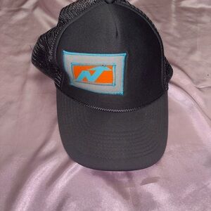 Black Mesh Cap with Red Interior Tag